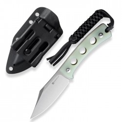 Couteau SENCUT Waxahachie Jade Manche G10 Lame Acier 9Cr18MoV Satin Etui Kydex SA11B - Livraison Gratuite