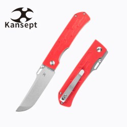 Couteau Kansept Reedus Red Manche G10 Lame Acier 154CM Manche G10 Linerlock Clip KT1041A2 - Livraison Gratuite