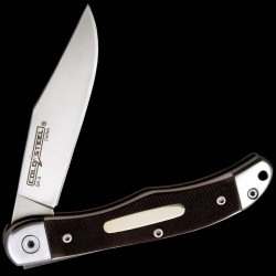 Couteau Cold Steel Ranch Hand Faux Sawed Bone Lame Acier SK5 Manche Polymère Linerlock Etui Cuir CSFL3RB - Livraison Gratuite