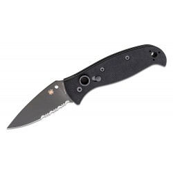 Couteau Automatique Spyderco Autonomy 2 AUTO Lame Acier LC200N Serr Manche G10 Button Lock USA SC165GPSBBK2 - Livraison Gratuite