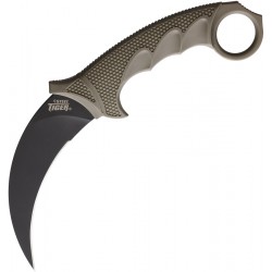 Couteau Cold Steel Tiger Karambit Dark Earth Lame Acier AUS-8 Black Manche Griv-Ex Etui CS49KSTDEBK - Livraison Gratuite