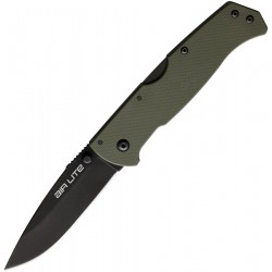 Couteau Cold Steel Air Lite Drop Point OD Green Lame Acier AUS-10 Black Manche G10 Lockback Clip CS26WDODBK - Livraison Gratuite