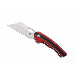 Couteau Bestech Skirmish Red/Black Manche G-10 Lame Cleaver Acier D2 IKBS Linerlock Clip BTKG44C - Livraison Gratuite