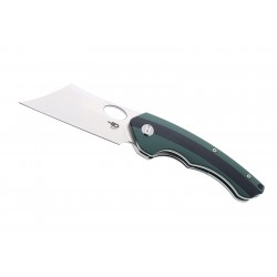 Couteau Bestech Skirmish Green/Black Manche G-10 Lame Cleaver Acier D2 IKBS Linerlock Clip BTKG44A - Livraison Gratuite