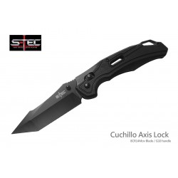 Couteau Tactical S-TEC Rapid Lock Black Manche G10 Lame Tanto Acier 8Cr14MoV Clip STTS034 - Livraison Gratuite