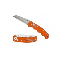 Couteau Automatique Spyderco Autonomy AUTO Orange Lame Acier H-1 Serrated Manche G10 Made USA SC165GSOR - Livraison Gratuite