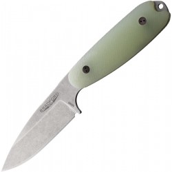 Couteau Bradford Knives Guardian 3.5 Lame Acier N690 Manche Jade G10 Etui Cuir Made USA BRAD35S117 - Livraison Gratuite