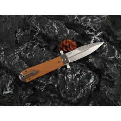 Couteau Ganzo Adimanti Samson Brown Lame Acier D2 Manche G10 Linerlock Clip GASAMSONBR - Livraison Gratuite