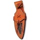 Couteau De Chasse Damas FH Knives Lame 288 Couches Manche Bleu Etui Cuir FHKMLK003 - Livraison Gratuite