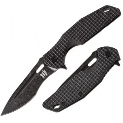 Couteau SKIF Knives Defender Black Manche G10 Lame Acier 9Cr18MoV IKBS Framelock Clip SKF423SEB - Livraison Gratuite