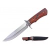 Couteau Bowie S-Tec Lame Acier 3Cr13 Manche Bois Etui Nylon STT22045 - Livraison Gratuite