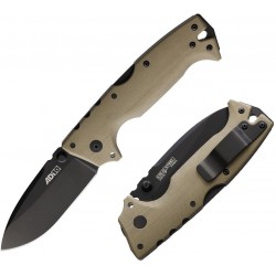 Couteau Cold Steel AD-10 Demko Lame Acier CPM-S35VN Blackwash Manche G-10 FDE Tri-Ad Lock Clip CS28DDDEBK - Livraison Gratuite