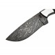 Couteau Damas 256 Couches Skinner BucknBear Manche Corne & Bois de Cerf Etui Cuir BNB15246 - Livraison Gratuite