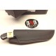 Couteau Damas 256 Couches Skinner BucknBear Manche Corne & Bois de Cerf Etui Cuir BNB15246 - Livraison Gratuite