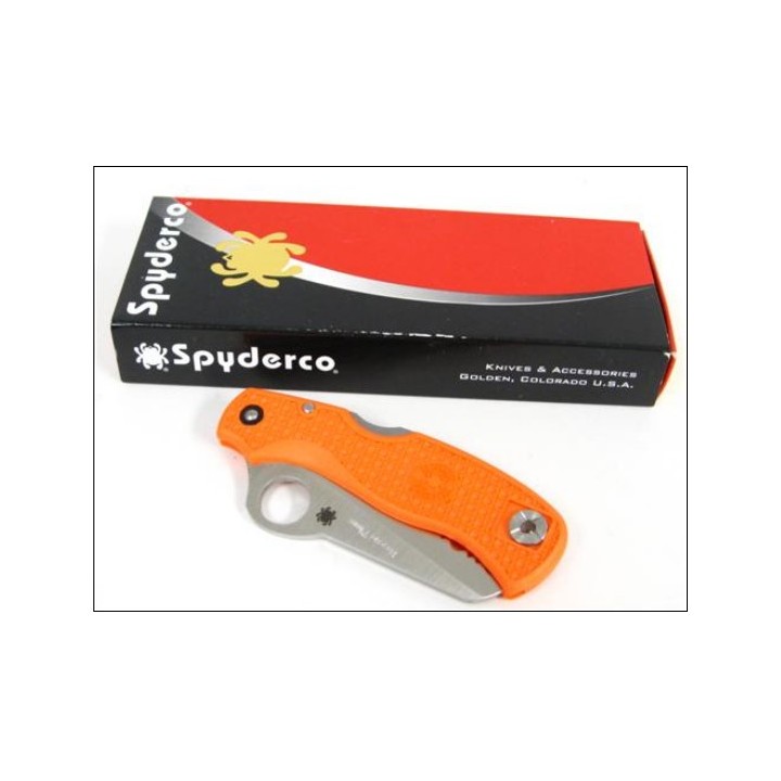 Couteau Spyderco Rescue 79mm Orange handles Lame Acier VG-10 Manche FRN Made In Japan SC45SOR - Livraison Gratuite