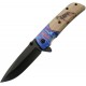 Lot de 3 Couteau Rite Edge Voodoo Wolf A/O Lame Acier Inox Manche Abs Linerlock Clip CN300564WF - Livraison Gratuite