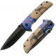 Lot de 3 Couteau Rite Edge Voodoo Wolf A/O Lame Acier Inox Manche Abs Linerlock Clip CN300564WF - Livraison Gratuite
