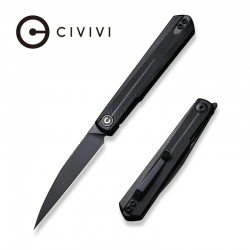 Couteau CIVIVI Clavi Black Lame Acier Nitro-V Wharncliffe Manche G10 IKBS Linerlock Clip CIVC210191 - Livraison Gratuite