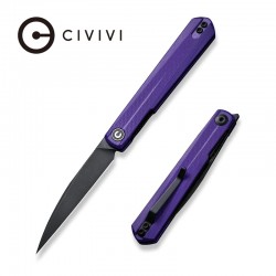 Couteau CIVIVI Clavi Purple Lame Acier Nitro-V Wharncliffe Manche G10 IKBS Linerlock Clip CIVC210192 - Livraison Gratuite