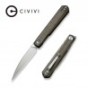 Couteau CIVIVI Clavi Green Lame Acier Nitro-V Wharncliffe Manche Micarta IKBS Linerlock Clip CIVC210193 - Livraison Gratuite