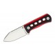 Couteau de Cou QSP Canary Black/Red Lame Acier 14C28N Manche G10 Etui Kydex QS141B1 - Livraison Gratuite
