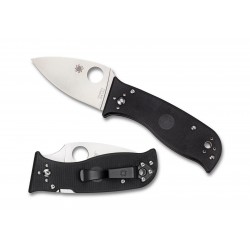 Couteau Spyderco Lil Temperance 3 Lightweight Lame Plain Acier VG10 Manche FRN Compress Lock Japan SC69PBK3 - Livraison Gratuite