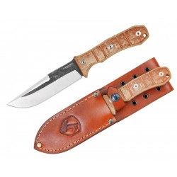 Couteau Condor Tactical P.A.S.S. Chute Lame Acier 440C Manche Micarta Etui Cuir Salvador CTK18271054C - Livraison Gratuite