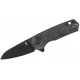 Couteau Kizer Lieb Black Manche Micarta Lame Acier 154CM IKBS Button Lock Clip KIV3541C2 - Livraison Gratuite