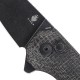 Couteau Kizer Lieb Black Manche Micarta Lame Acier 154CM IKBS Button Lock Clip KIV3541C2 - Livraison Gratuite