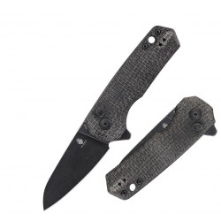 Couteau Kizer Lieb Black Manche Micarta Lame Acier 154CM IKBS Button Lock Clip KIV3541C2 - Livraison Gratuite