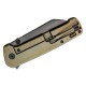 Couteau QSP Penguin Plus Bronze Lame Acier CPM-20CV Manche Titane IKBS Framelock Clip QS130XLB - Livraison Gratuite