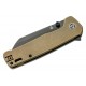 Couteau QSP Penguin Plus Bronze Lame Acier CPM-20CV Manche Titane IKBS Framelock Clip QS130XLB - Livraison Gratuite
