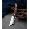 Couteau Bestech Skirmish Ironwood Manche Bois Lame Cleaver Acier 154CM IKBS Linerlock Clip BTKL06A - Livraison Gratuite