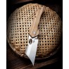 Couteau Bestech Skirmish Olivewood Manche Bois Lame Cleaver Acier 154CM IKBS Linerlock Clip BTKL06B - Livraison Gratuite