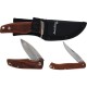 Set de 3 Couteaux Schrade Uncle Henry Lame Acier 3Cr13 Manche Bois Etui Nylon Boite Collector SCHP1183286 - Livraison Gratuite