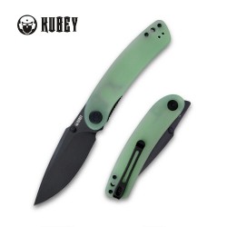 Couteau Kubey Momentum Jade Lame Acier AUS-10 Manche G10 IKBS Linerlock Clip KUB344J - Livraison Gratuite