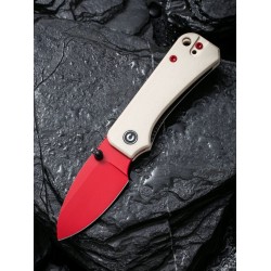 Couteau CIVIVI Baby Banter Red/Ivory Lame Nitro-V Manche G10 IKBS Linerlock Clip CIVC19068S7 - Livraison Gratuite