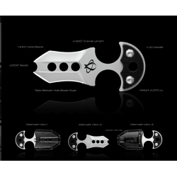 Couteau Push Dagger Mantis Privateer Lame Acier 440V Manche G10 Etui Abs MANBK1B - Livraison Gratuite