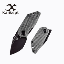 Couteau Kansept RIO Black Lame Acier M390 Blackwash Manche Micarta Linerlock K3044A3 - Livraison Gratuite