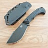 Couteau Bushcraft BucknBear Dark Piranha Lame Acier D2 Manche G10 Etui Kydex BNB12233P - Livraison Gratuite