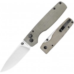 Couteau Kizer Original XL Green Button Lock Lame Acier 154CM Manche Micarta IKBS Clip KIV4605C1 - Livraison Gratuite