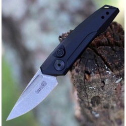 Couteau Automatique Kershaw Launch 9 Lame Drop Point CPM-154 Manche Aluminium Made USA KS7250 - Livraison Gratuite