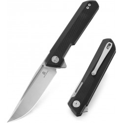 Couteau Bestech Bestechman Dundee Black Lame Acier D2 Manche G10 IKBS Linerlock Clip BTKMK01A - Livraison Gratuite