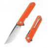 Couteau Bestech Bestechman Dundee Orange Lame Acier D2 Manche G10 IKBS Linerlock Clip BTKMK01H - Livraison Gratuite