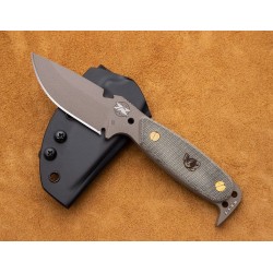 Couteau DPx Gear HEST Original Desert Tan Lame Acier D2 Manche Micarta Etui Kydex Made USA DPXHSX115 - Livraison Gratuite