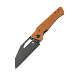 Couteau Kansept Egress Orange Manche Micarta Lame Acier CPM-S35VN IKBS Linerlock Clip K1033A2 - Livraison Gratuite