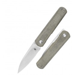 Couteau Kizer Feist XL Green Lame Acier 154CM Manche Micarta IKBS Linerlock Clip KIV4499C1 - Livraison Gratuite