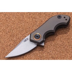 Couteau Zero Tolerance Small Galyean Bronze Manche Titane Lame Acier CPM-20CV IKBS Clip USA ZT0022TIBRZ - Livraison Gratuite