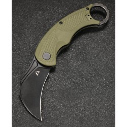 Couteau Karambit CMB Falcon Green Lame Acier AUS-10 Manche G10 IKBS Linerlock Clip CMBC01G - Livraison Gratuite