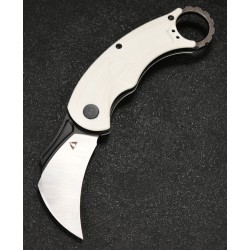 Couteau Karambit CMB Falcon White Lame Acier AUS-10 Manche G10 IKBS Linerlock Clip CMBC01W - Livraison Gratuite